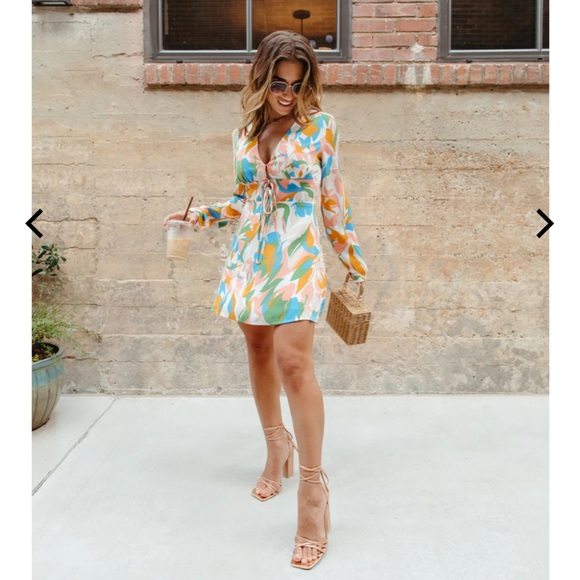 KITTENISH STAND OUT PRINTED MINI DRESS SMALL - Picture 4 of 4